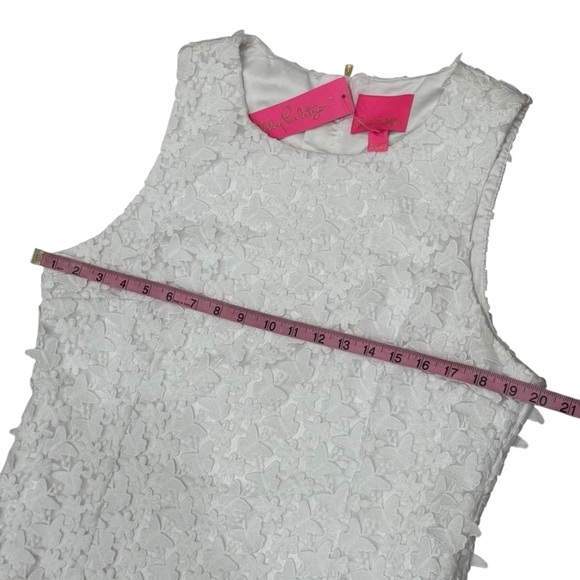 Lilly Pulitzer Mila Women’s Size 14 Lace Shift White Butterfly Garden 3D NWT - Picture 8 of 13